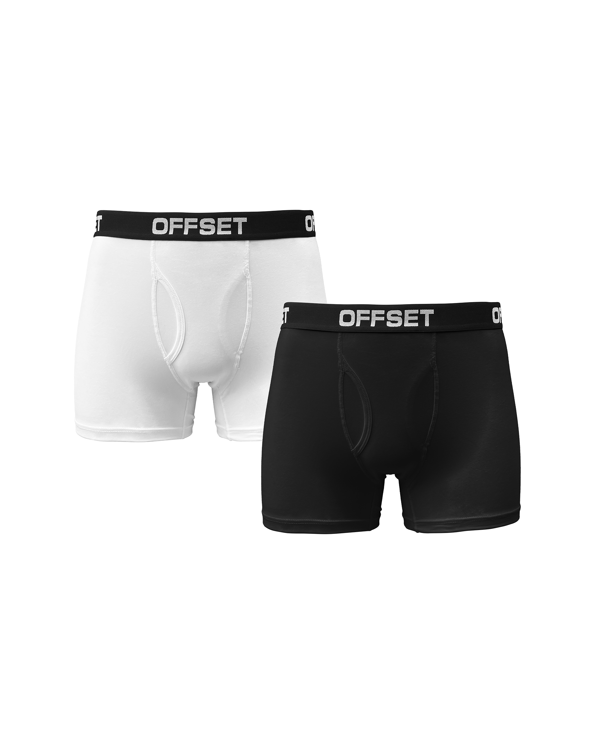 2 Pack Premium Boxer Briefs (Black/White)
