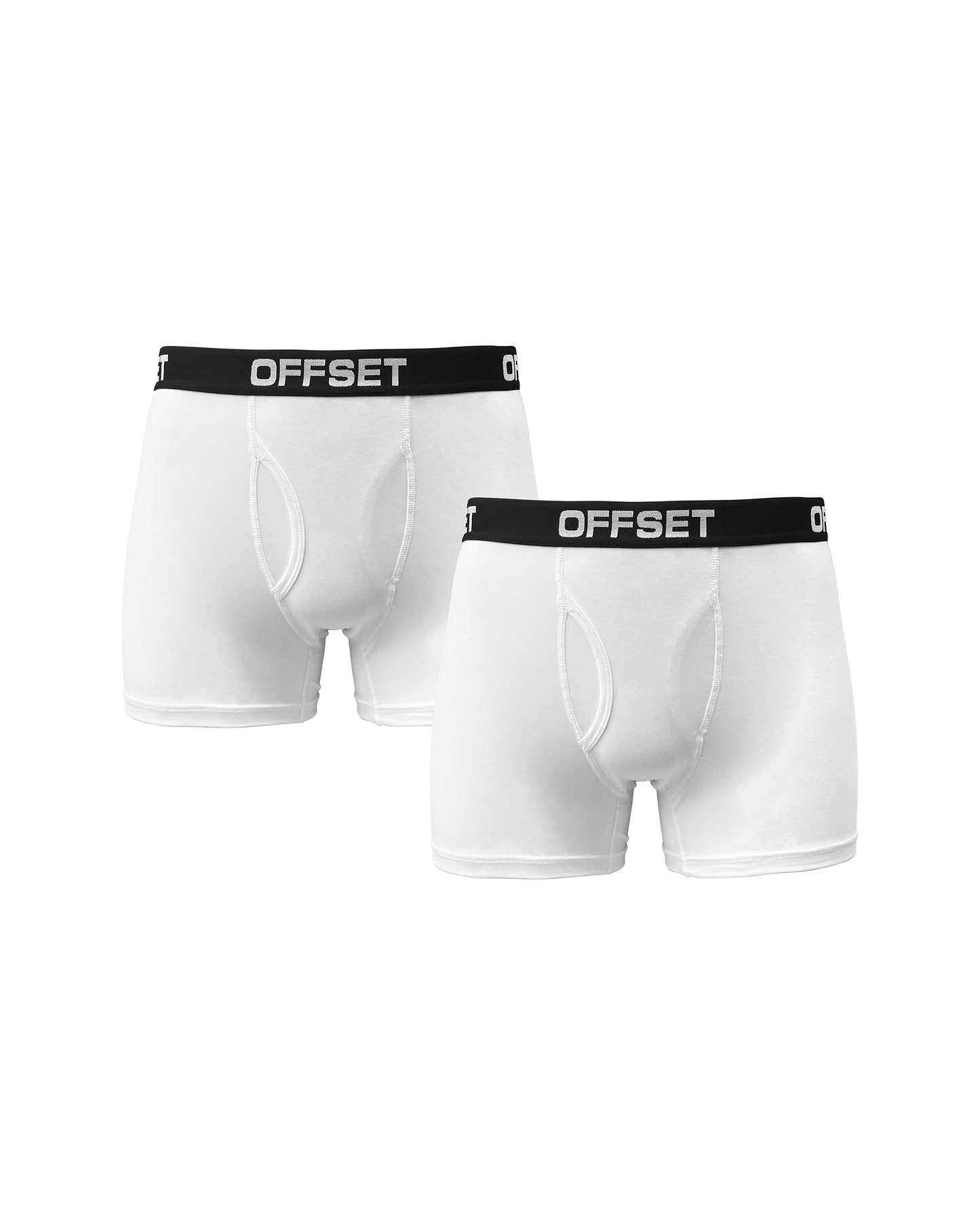 2 Pack Premium Boxer Briefs (White/White)