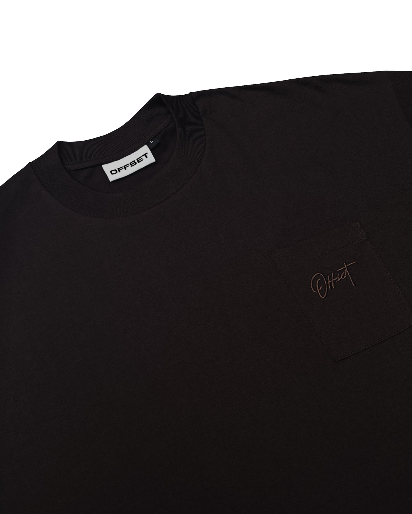 Basic Cropped Pocket Tee S/S (Brown)