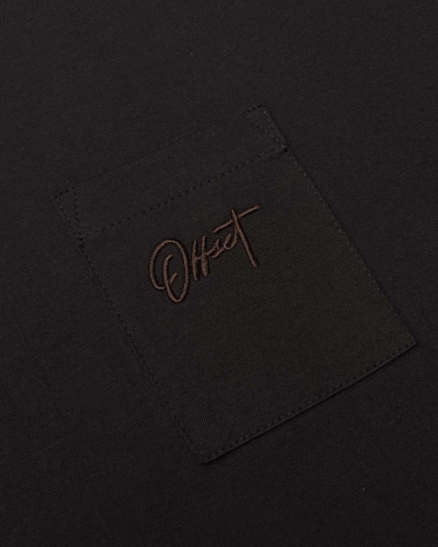 Basic Cropped Pocket Tee S/S (Brown)
