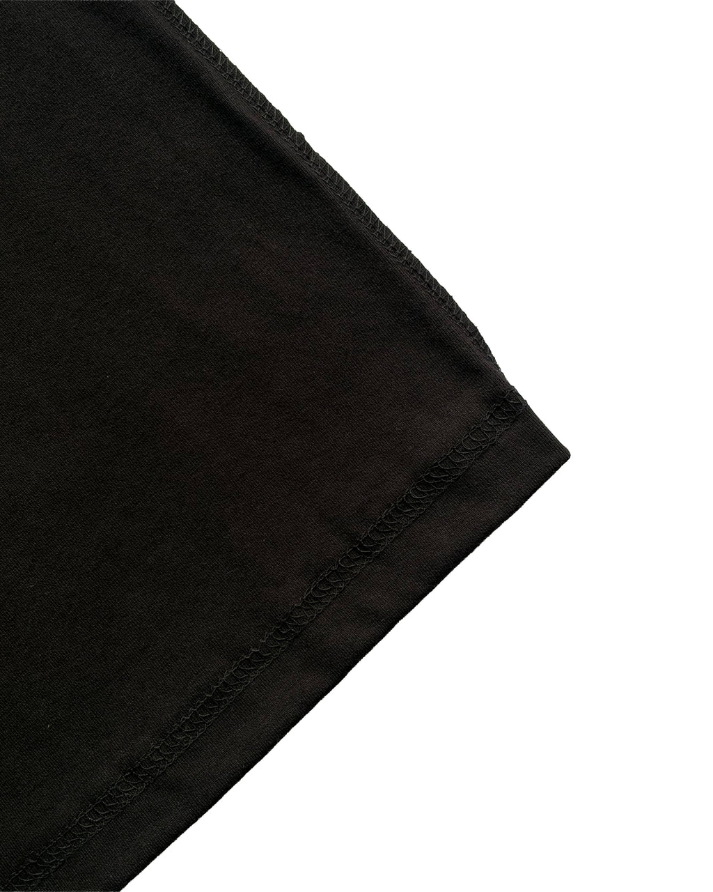 100% Cropped Reverse Stitch Tee (Black)