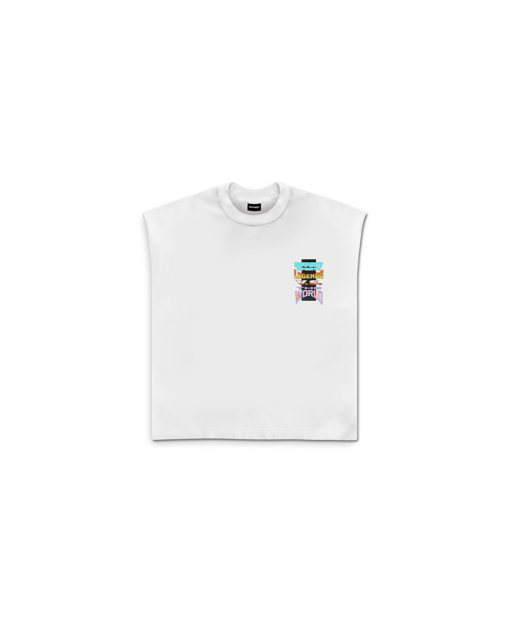 Against The World Cut Sleeve Top (White)