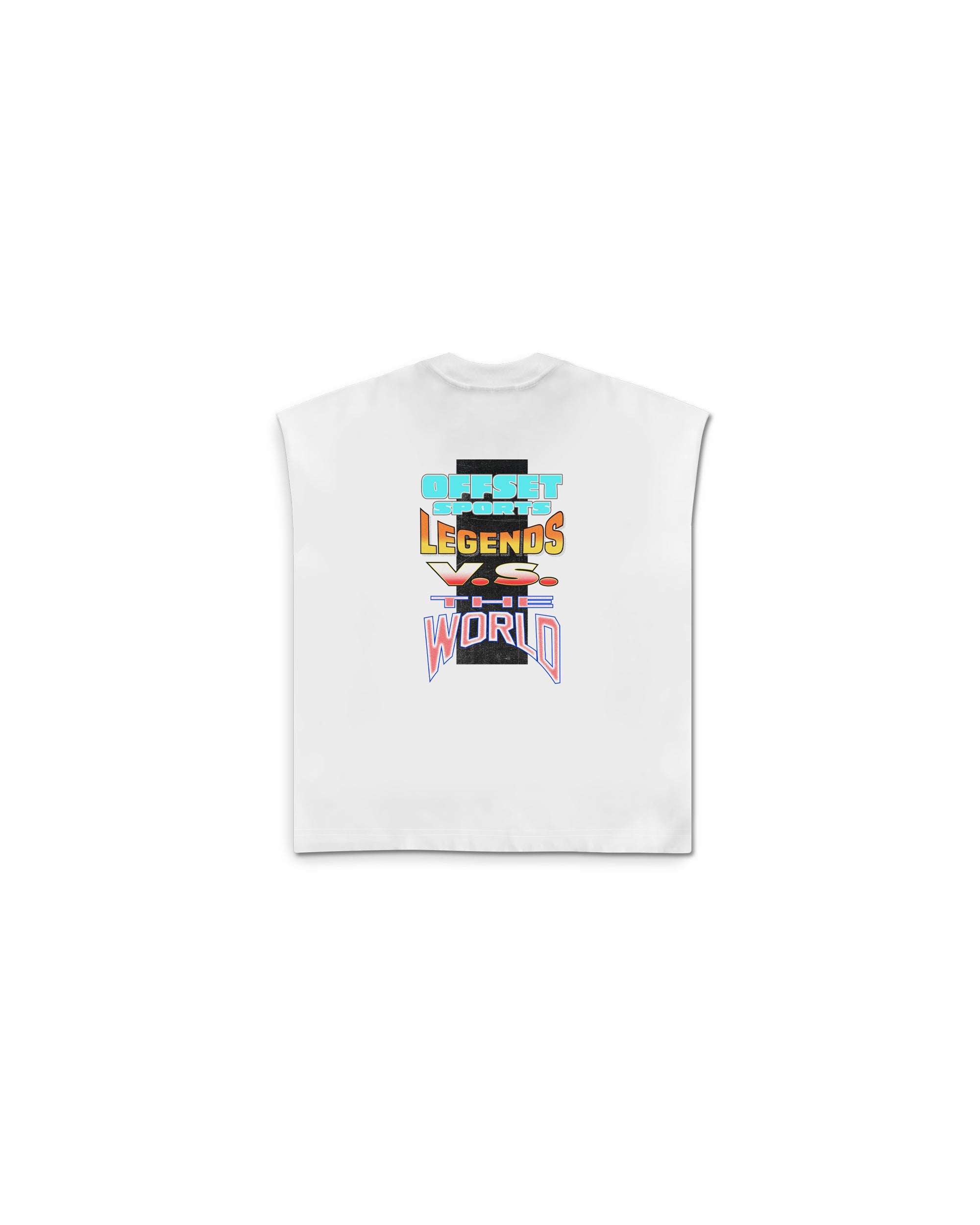 Against The World Cut Sleeve Top (White)