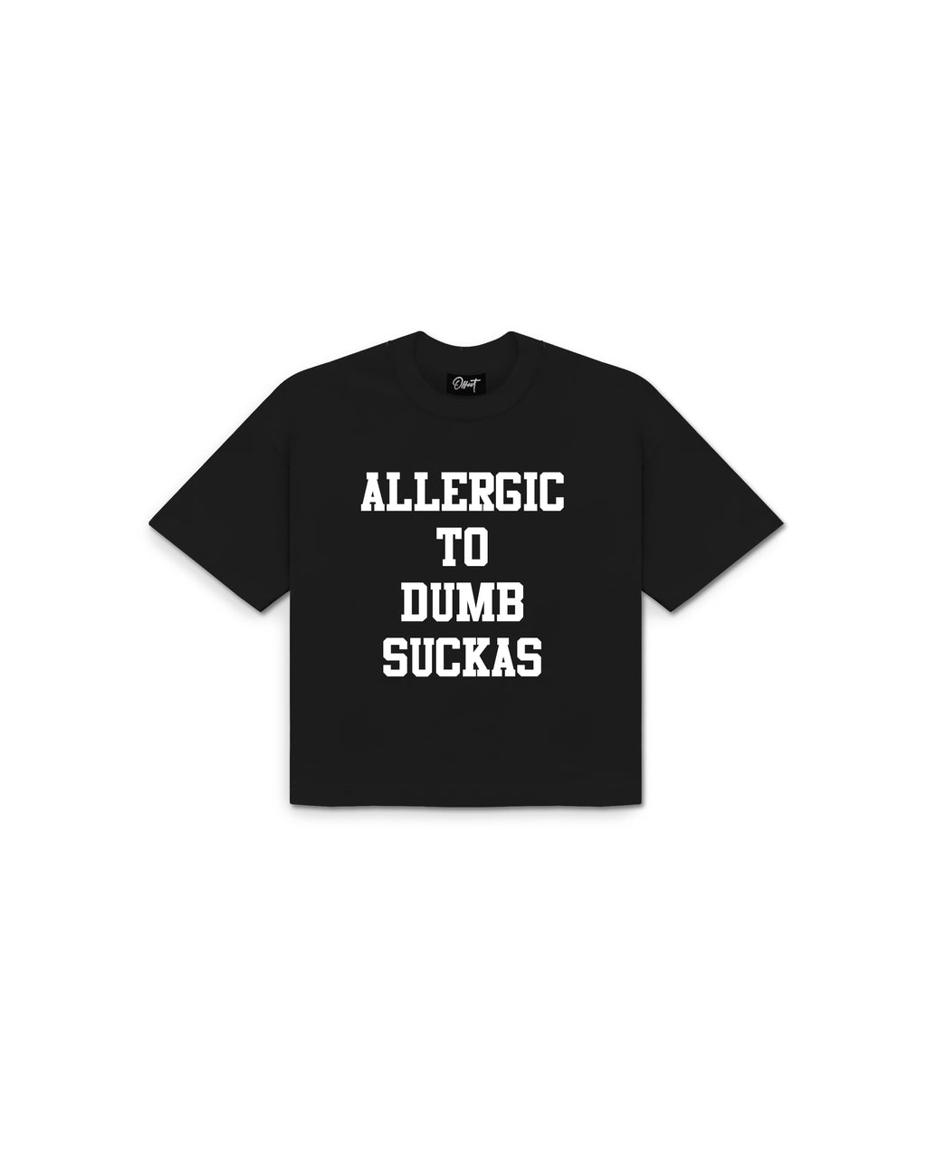 Allergic Cropped Tee (Black)