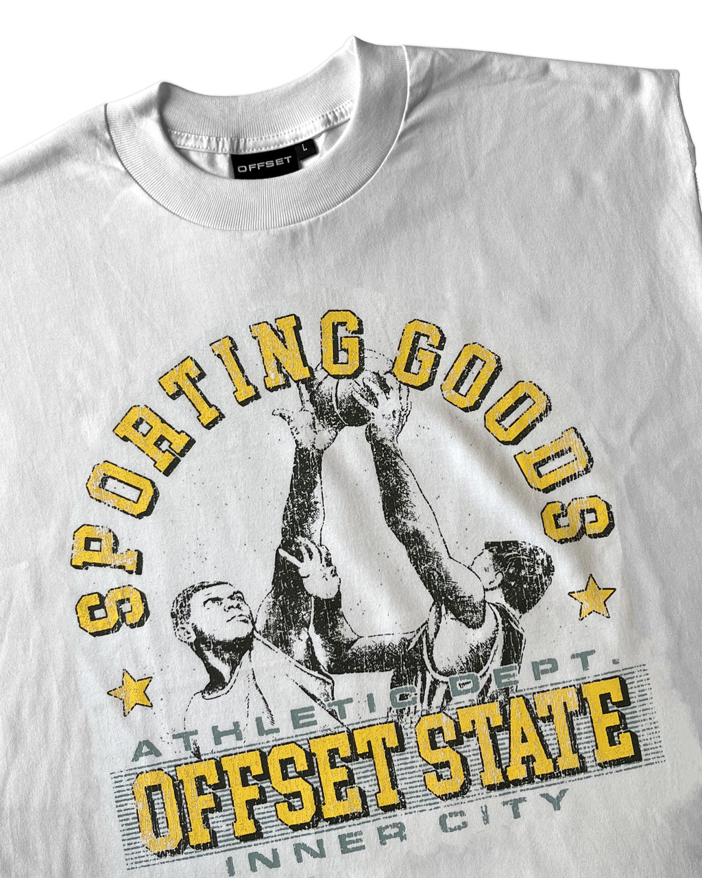Athletics Cut Sleeve Top (White)