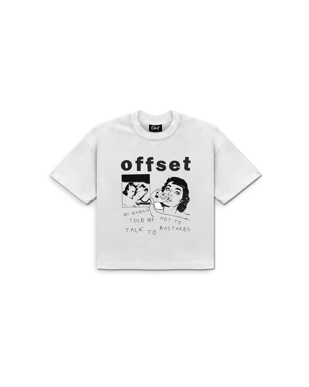 Bastard Cropped Tee (White)