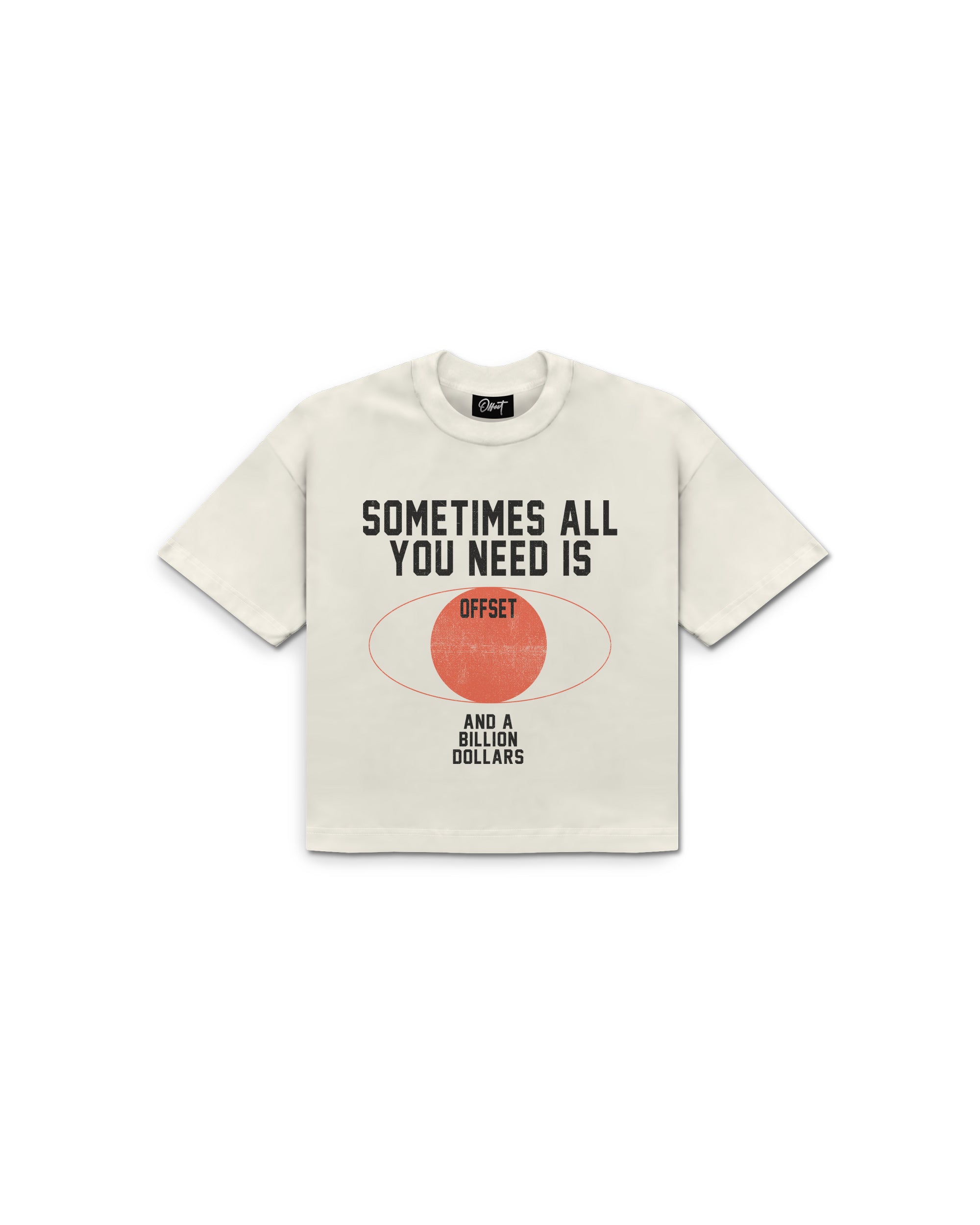 Billion Dollars Cropped Tee (Off White)