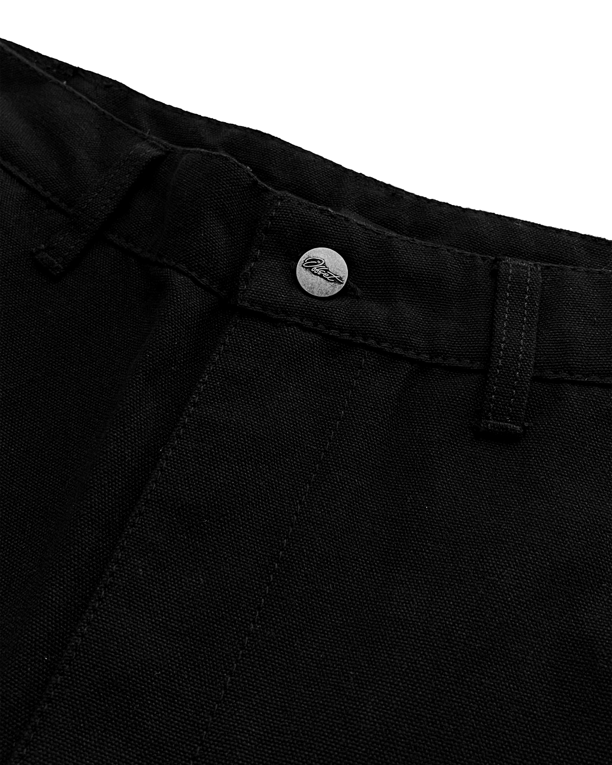 Double Knee Carpenter Canvas Pants (Black)