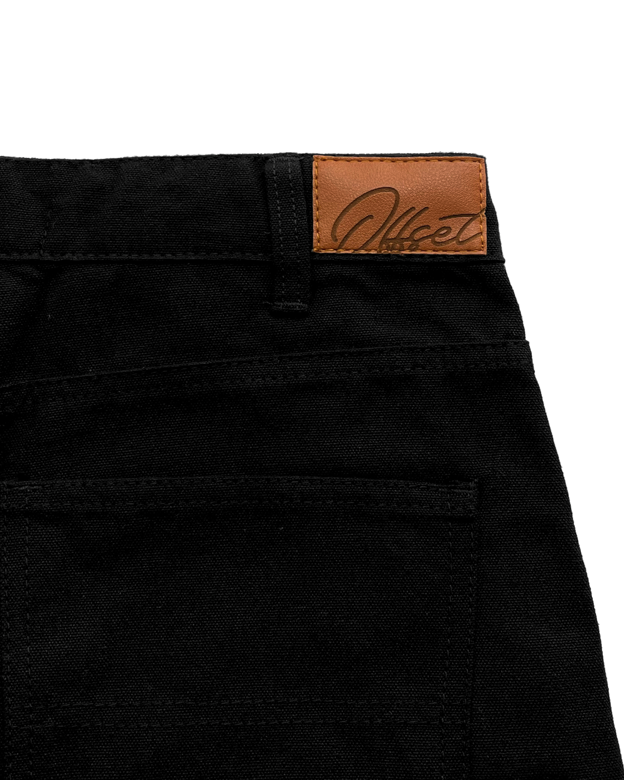 Double Knee Carpenter Canvas Pants (Black)