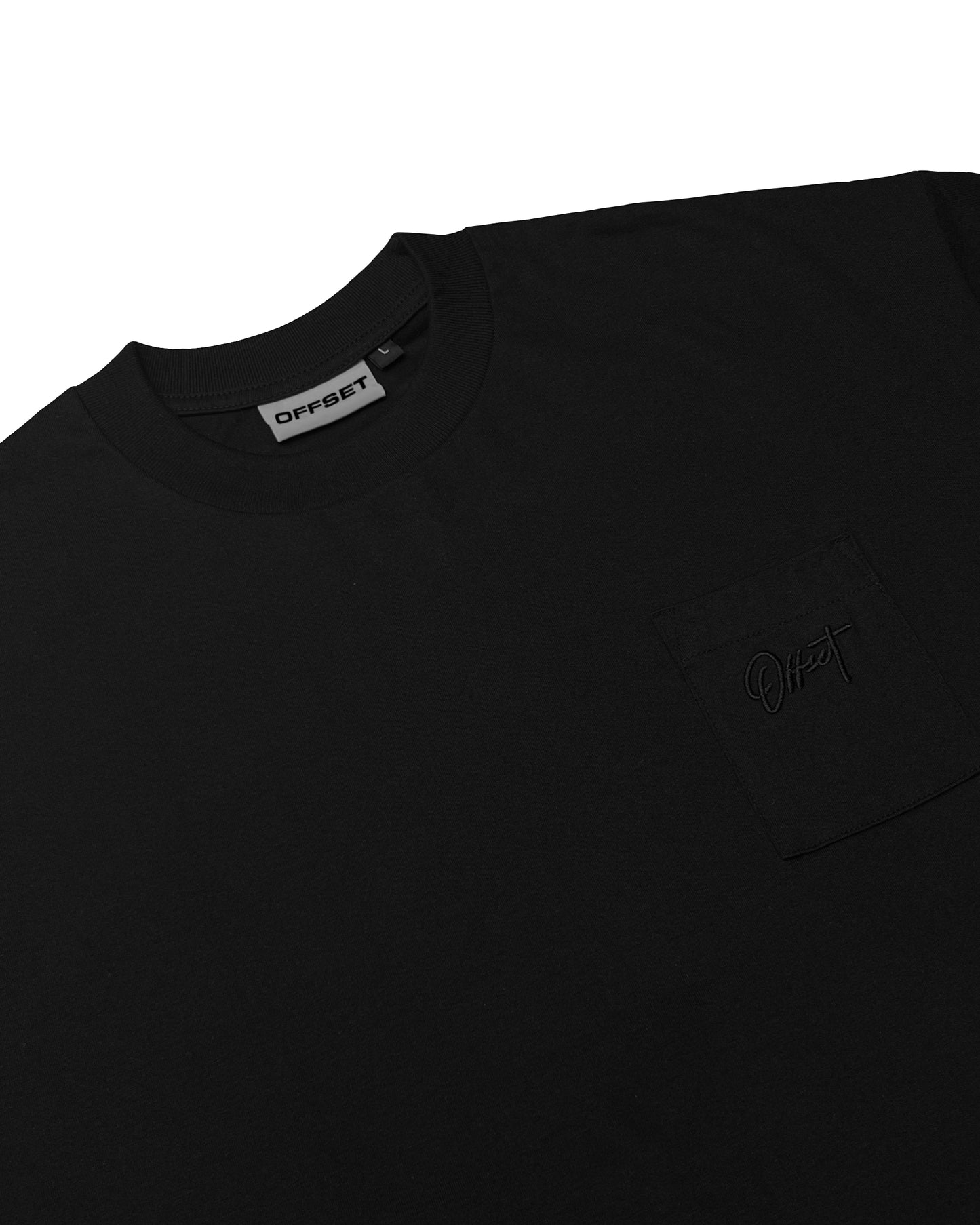 Basic Cropped Pocket Tee S/S (Black)