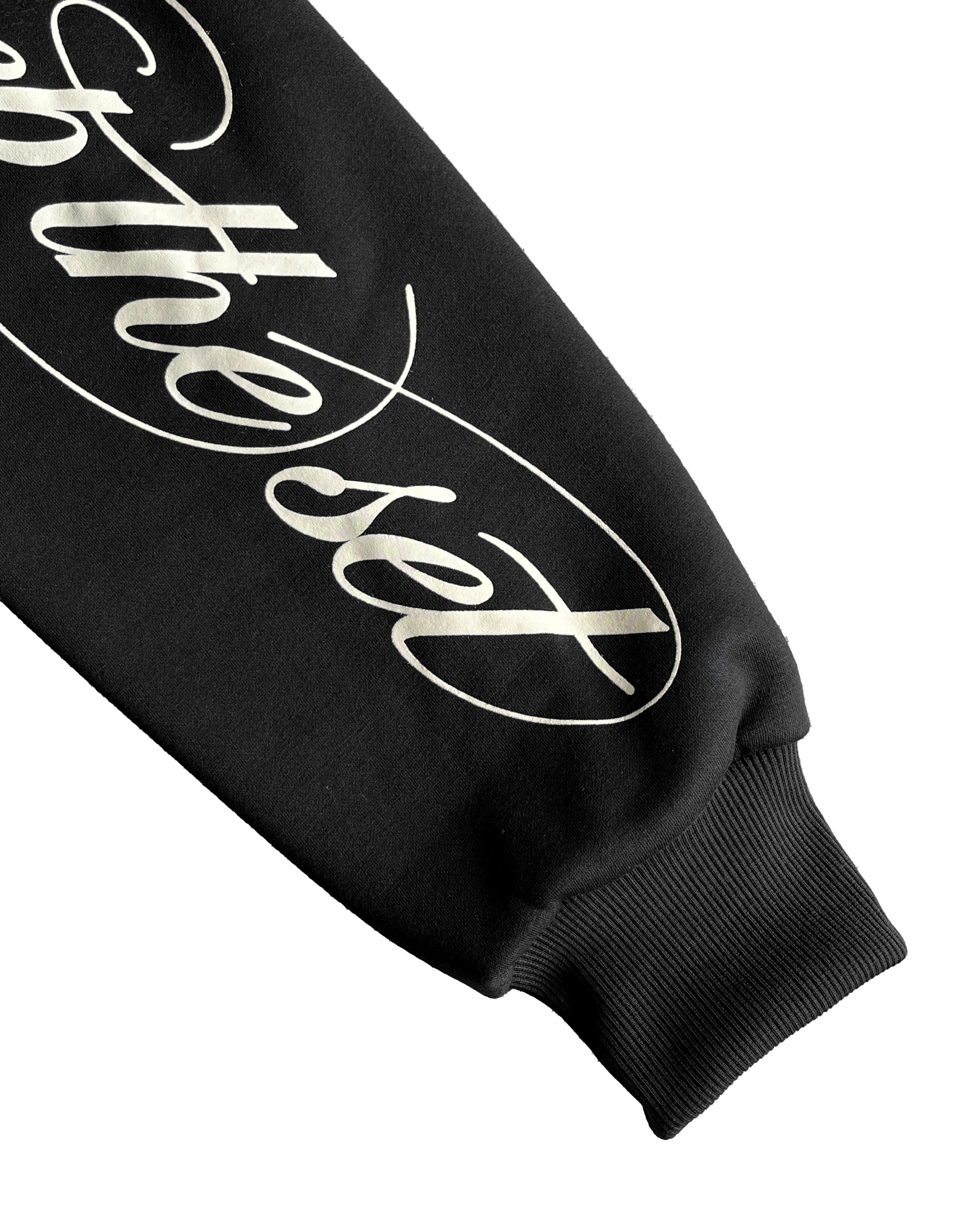 RTS Script Cropped Hoodie (Black)