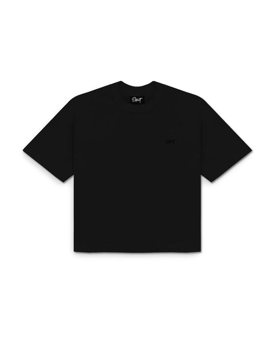 Basic Cropped Pocket Tee S/S (Black)