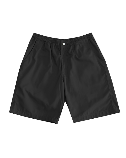 Letter Straight Cut Shorts (Black)