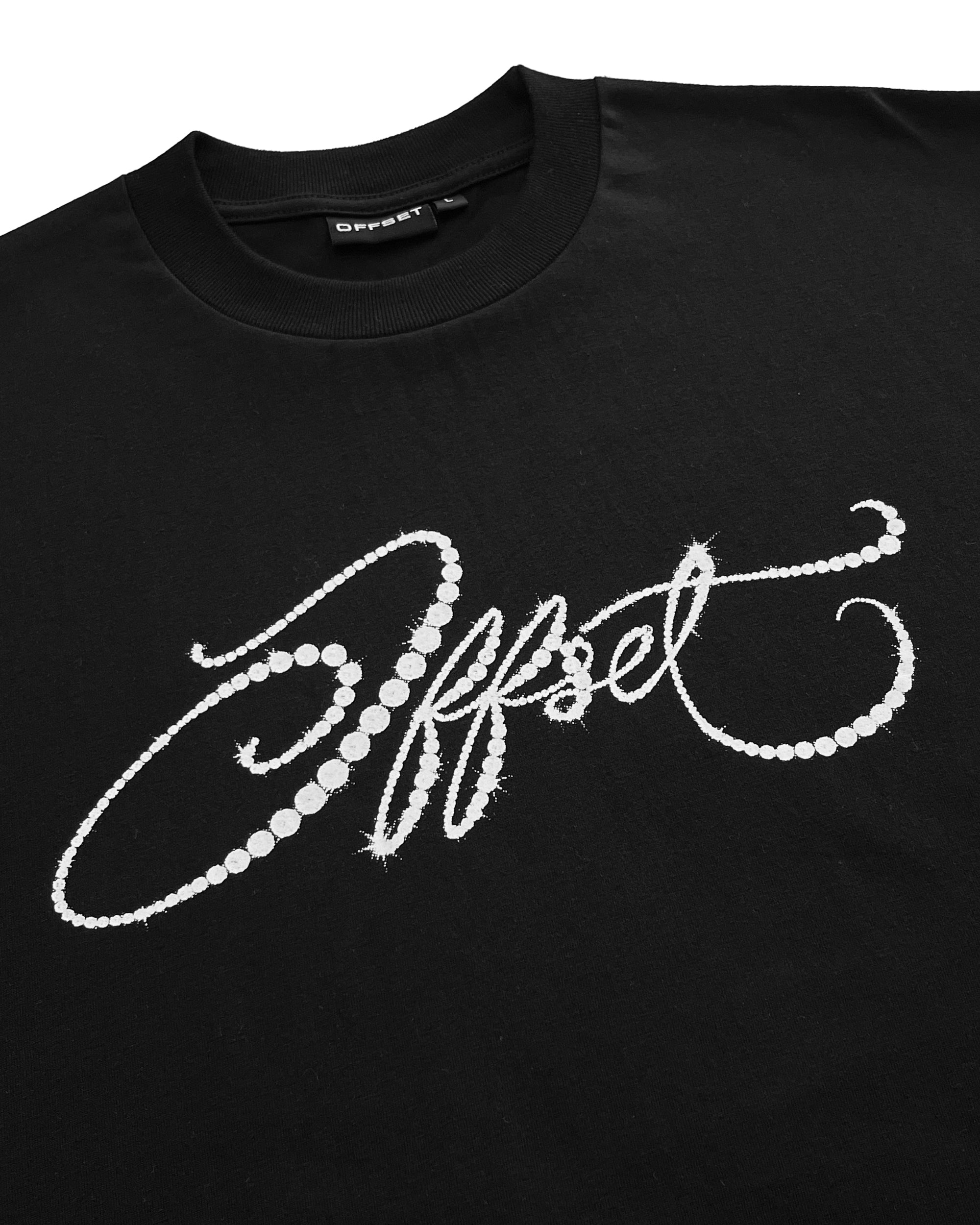 Bling Cropped Tee (Black)