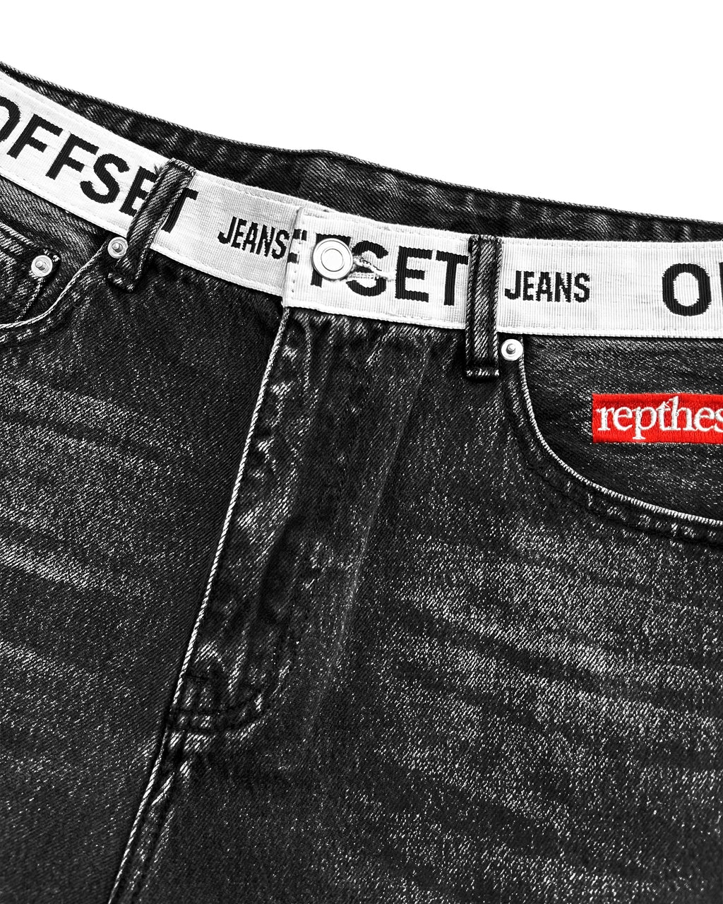 Tommy Baggy Denim Shorts (Faded Black)