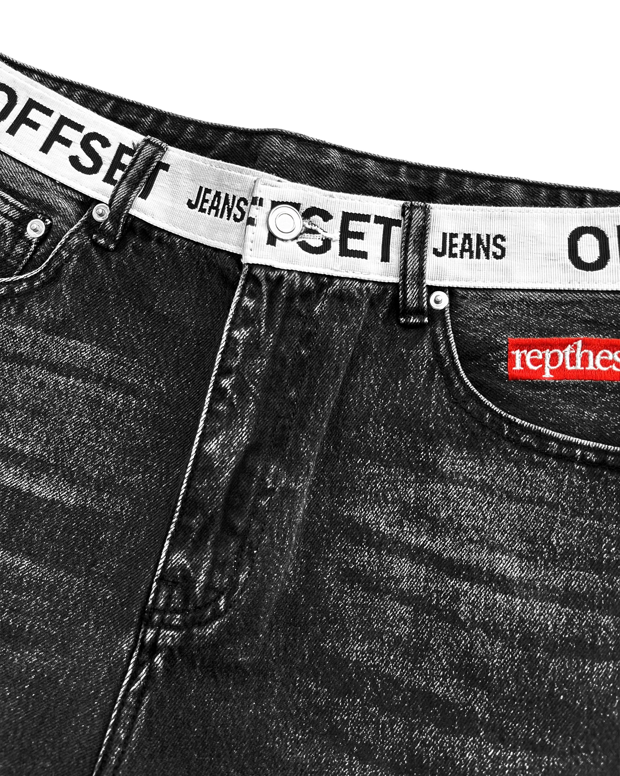 Tommy Baggy Denim Shorts (Faded Black)