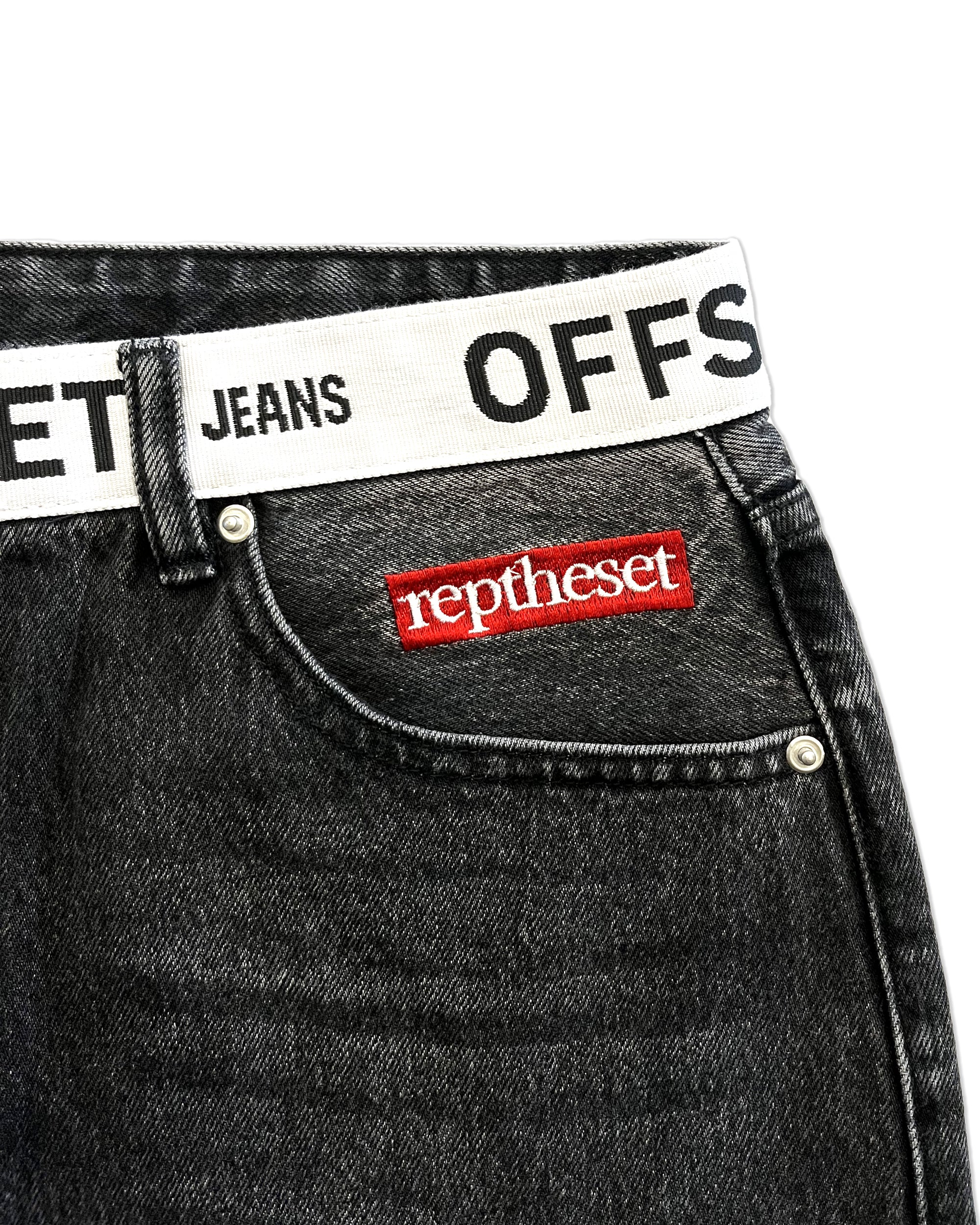 Tommy Baggy Denim Shorts (Faded Black)