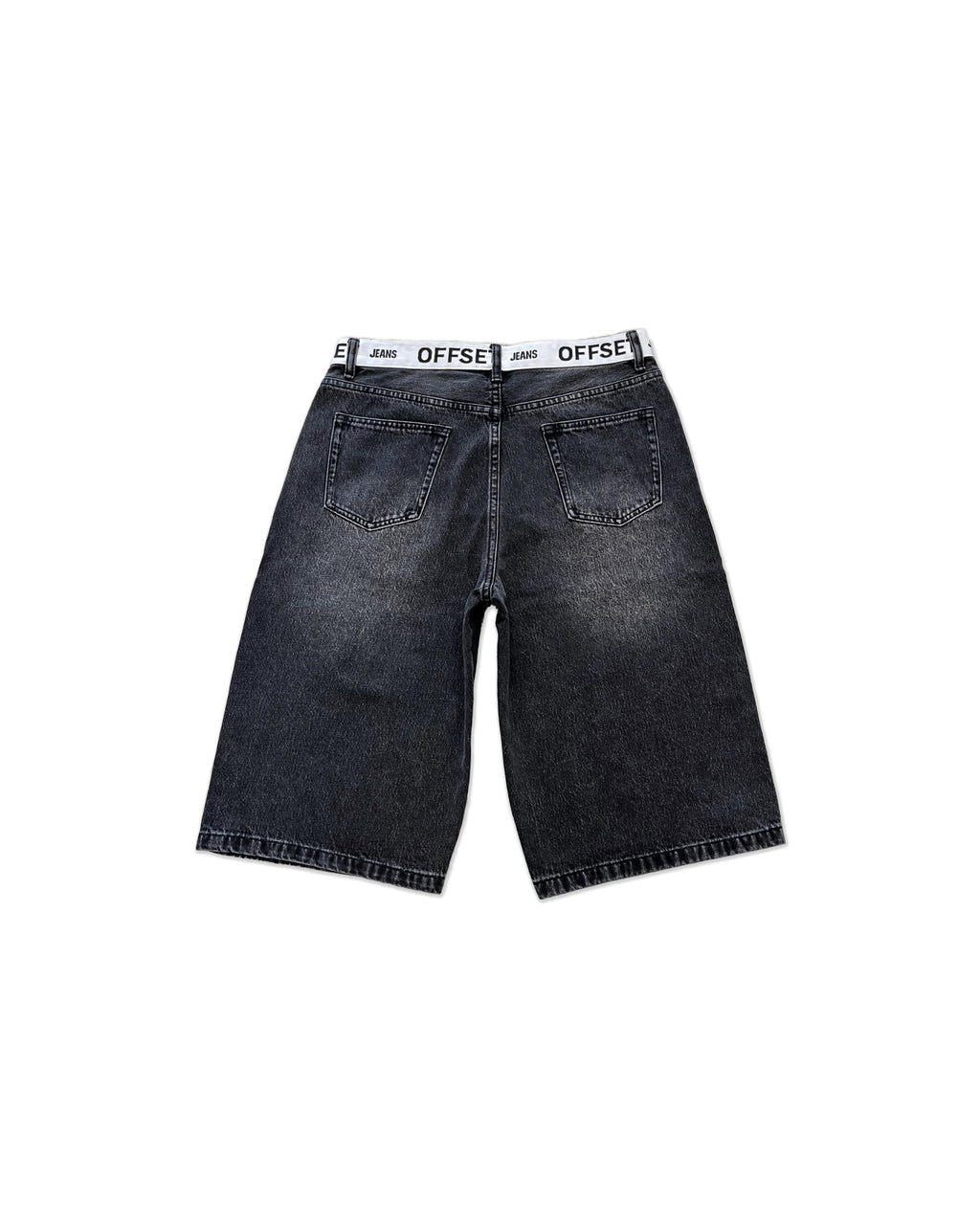 Tommy Baggy Denim Shorts (Faded Black)