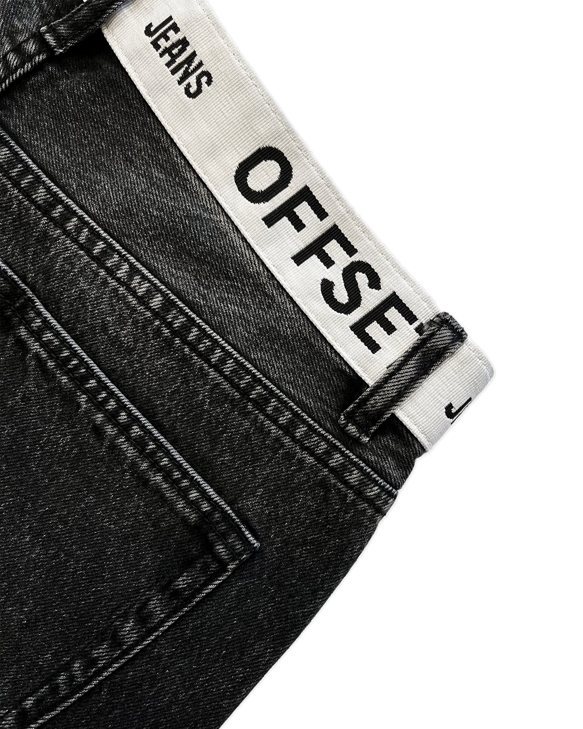 Tommy Baggy Denim Shorts (Faded Black)