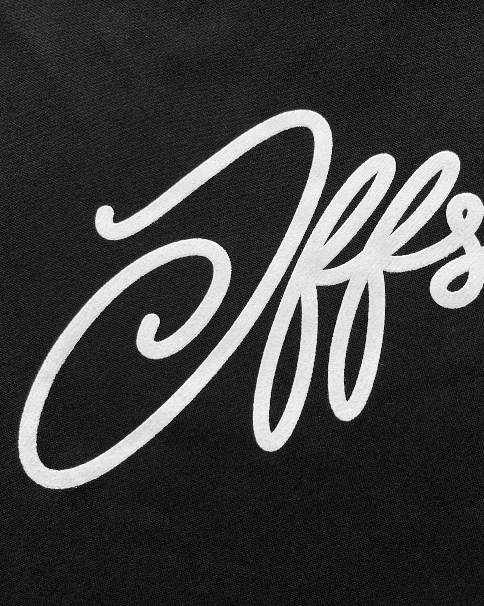 Script Fitted Baby Tee (Black)