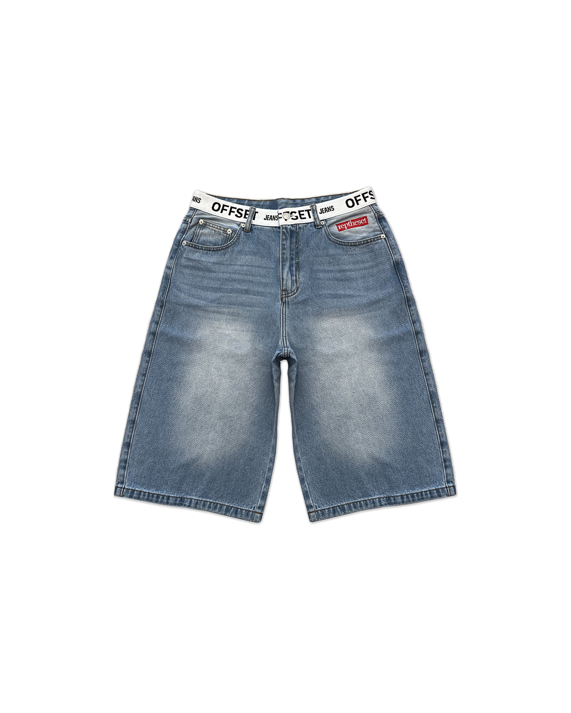 Tommy Baggy Denim Shorts (Blue)