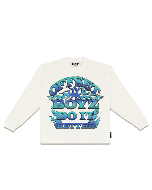 Blue Flame L/S (Off White)