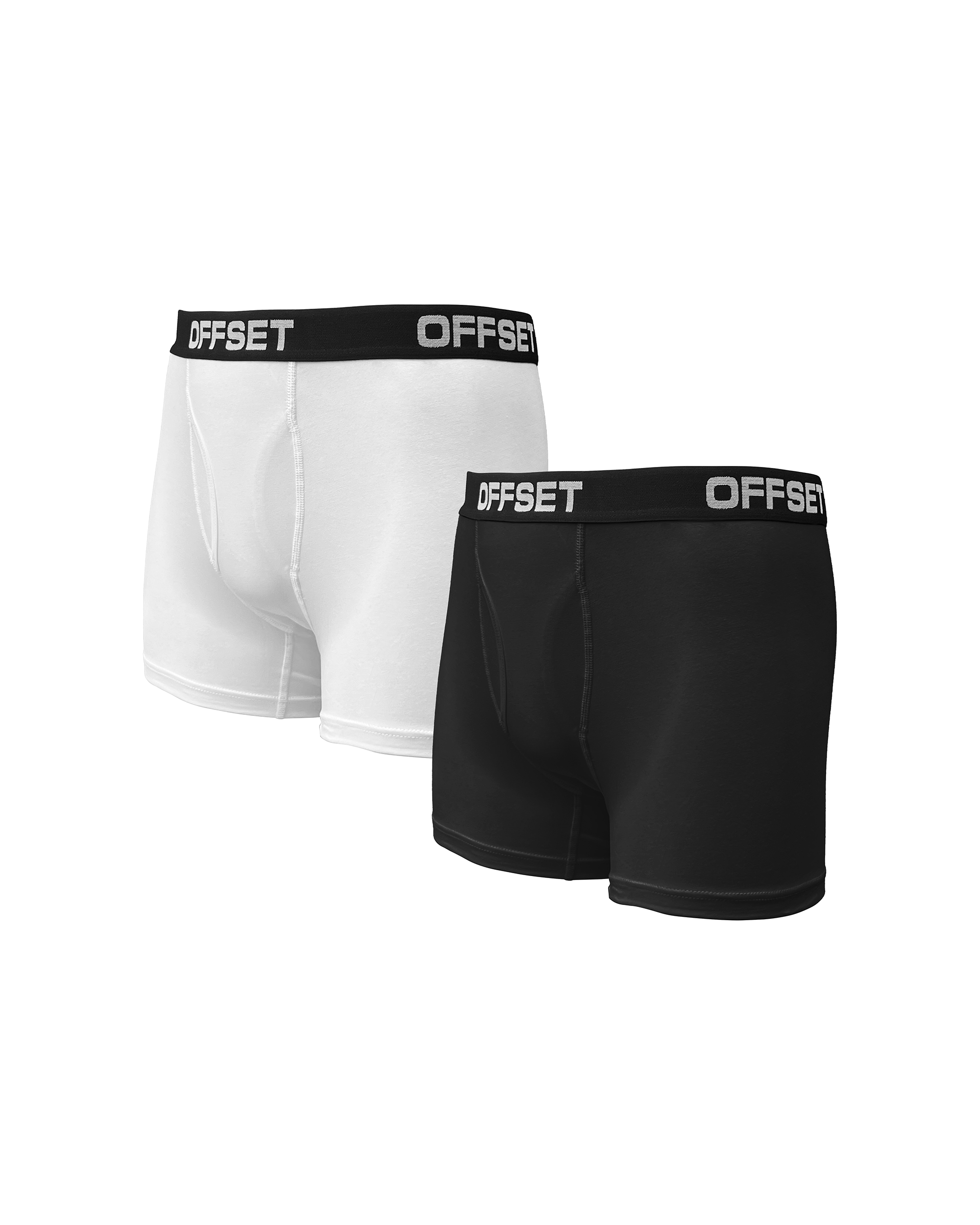 2 Pack Premium Boxer Briefs (Black/White)