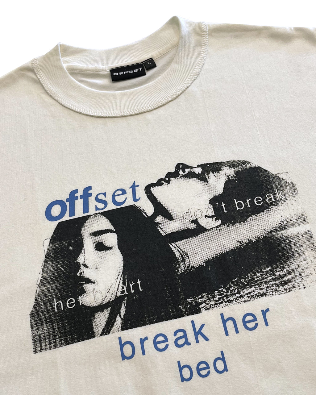 Break Her Bed Cropped Reverse Stitch Tee (Off White)