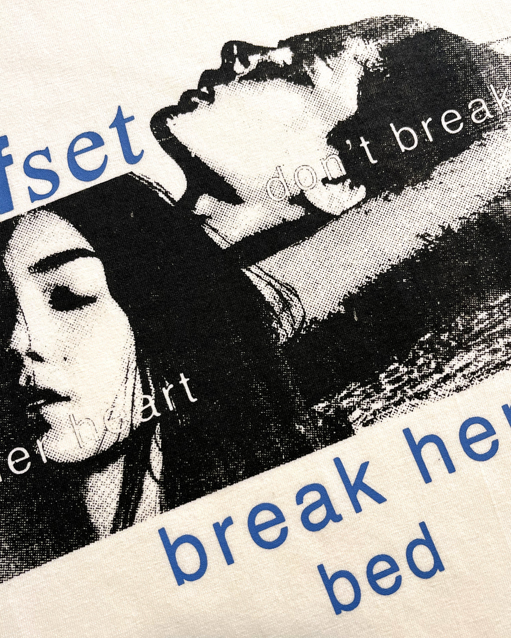 Break Her Bed Cropped Reverse Stitch Tee (Off White)