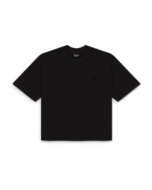 Basic Cropped Pocket Tee S/S (Brown)