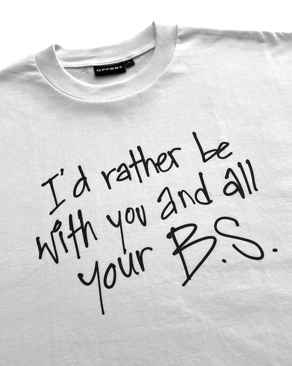 B.S. Cropped Tee (White)