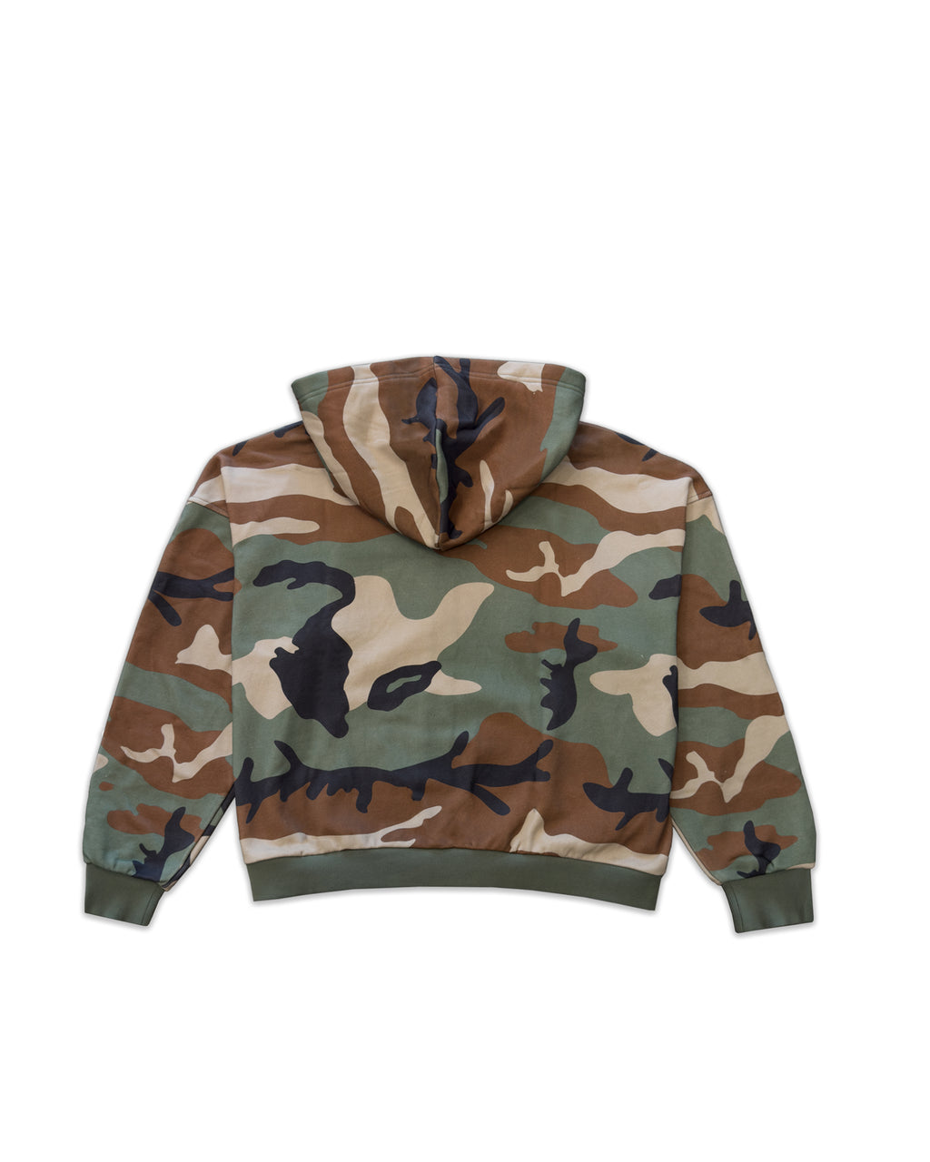 Studded French Terry Zip-up Hoodie (Camo)