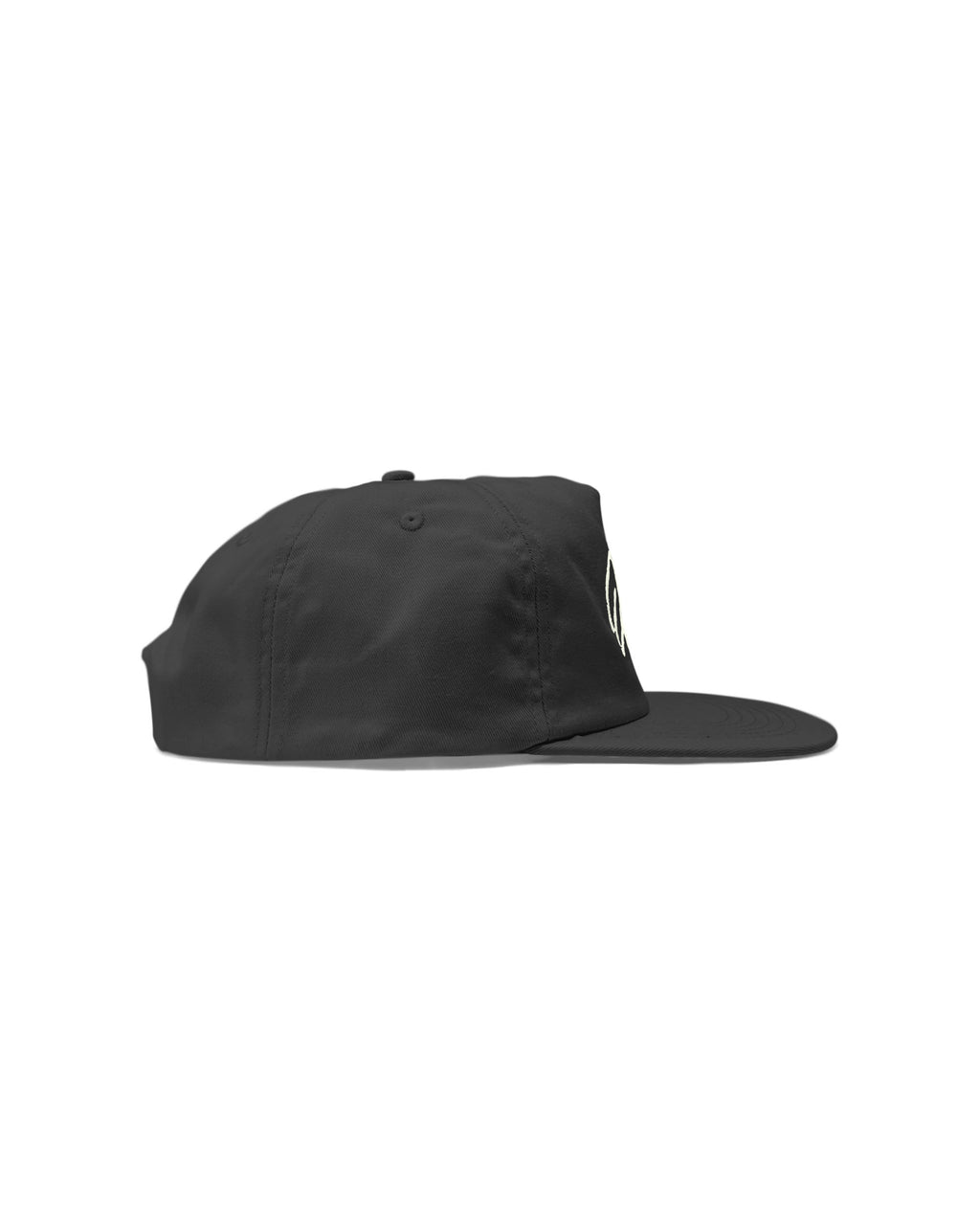 Rope Stitch Logo Unstructured Hat (Black)