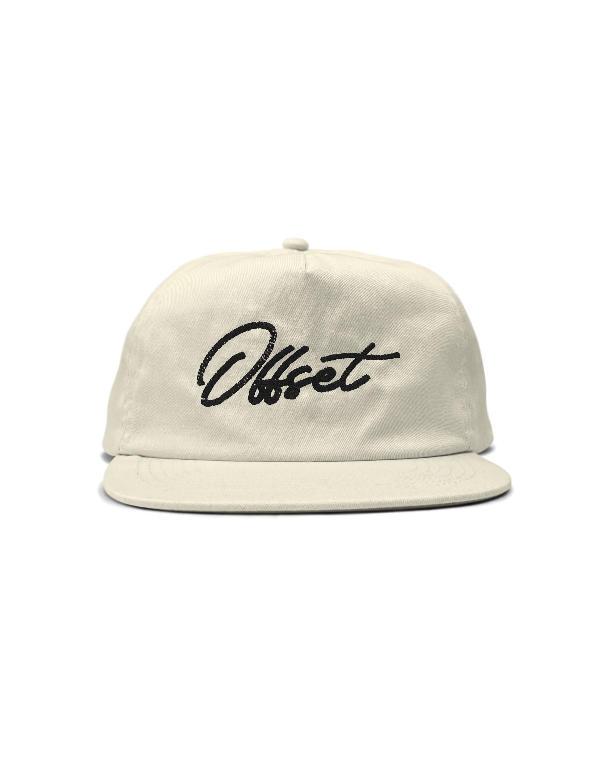 Rope Stitch Logo Unstructured Hat (Off White)