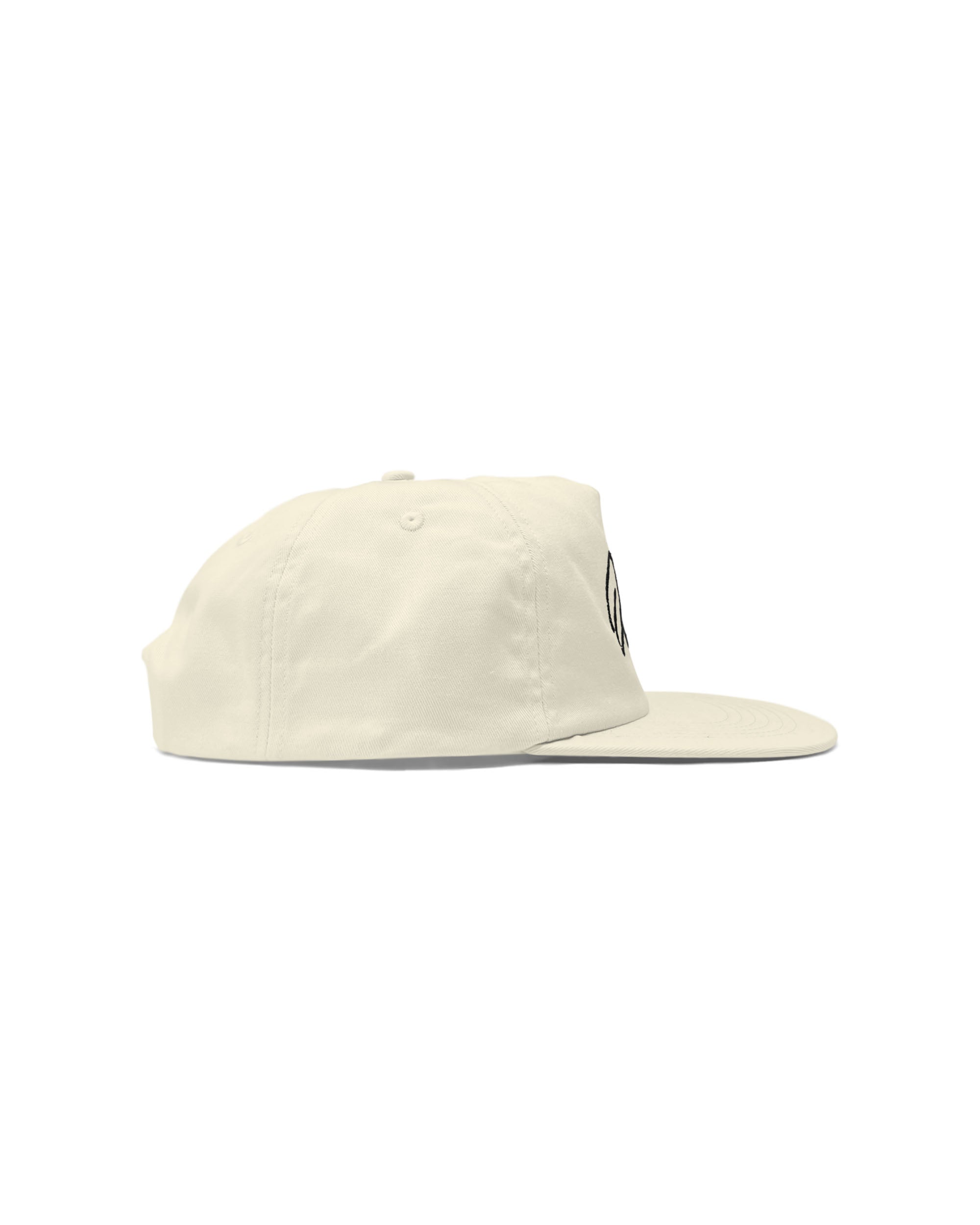 Rope Stitch Logo Unstructured Hat (Off White)