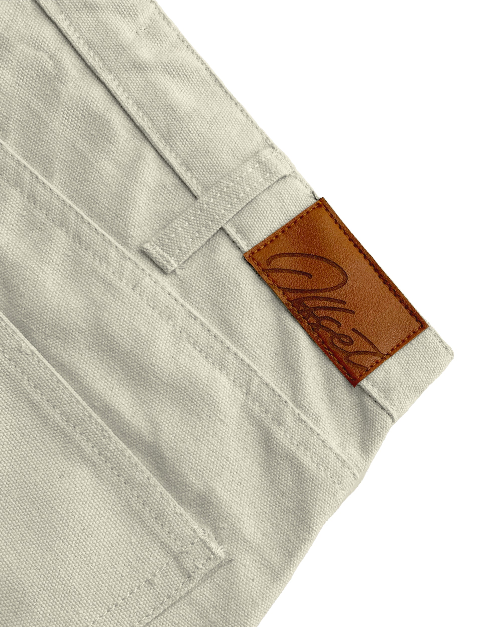 Cargo Canvas Shorts (Off White)