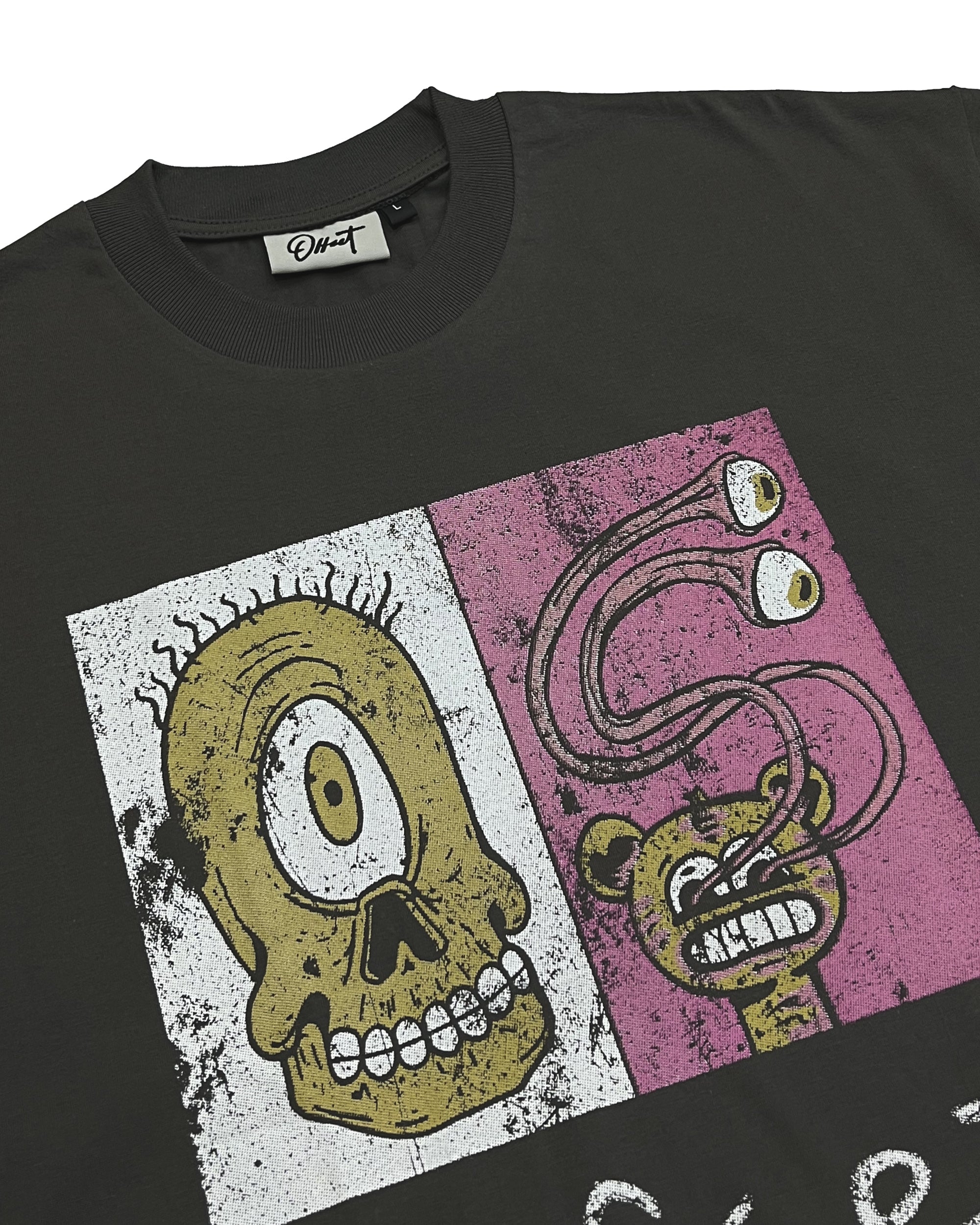 Creatures Cropped Tee (Charcoal Grey)