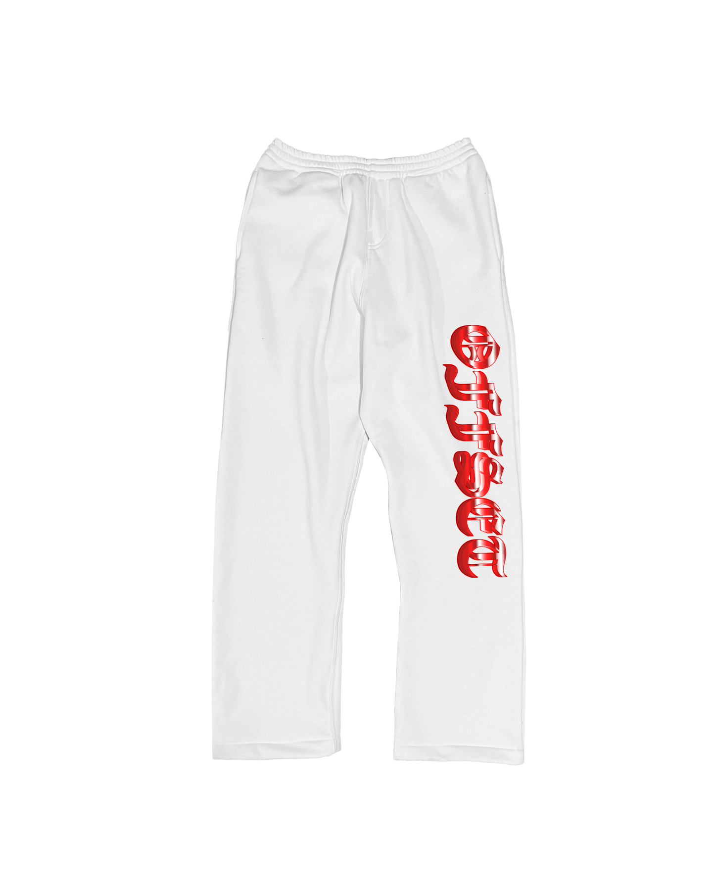 Chrome Red Sweatpants (White)