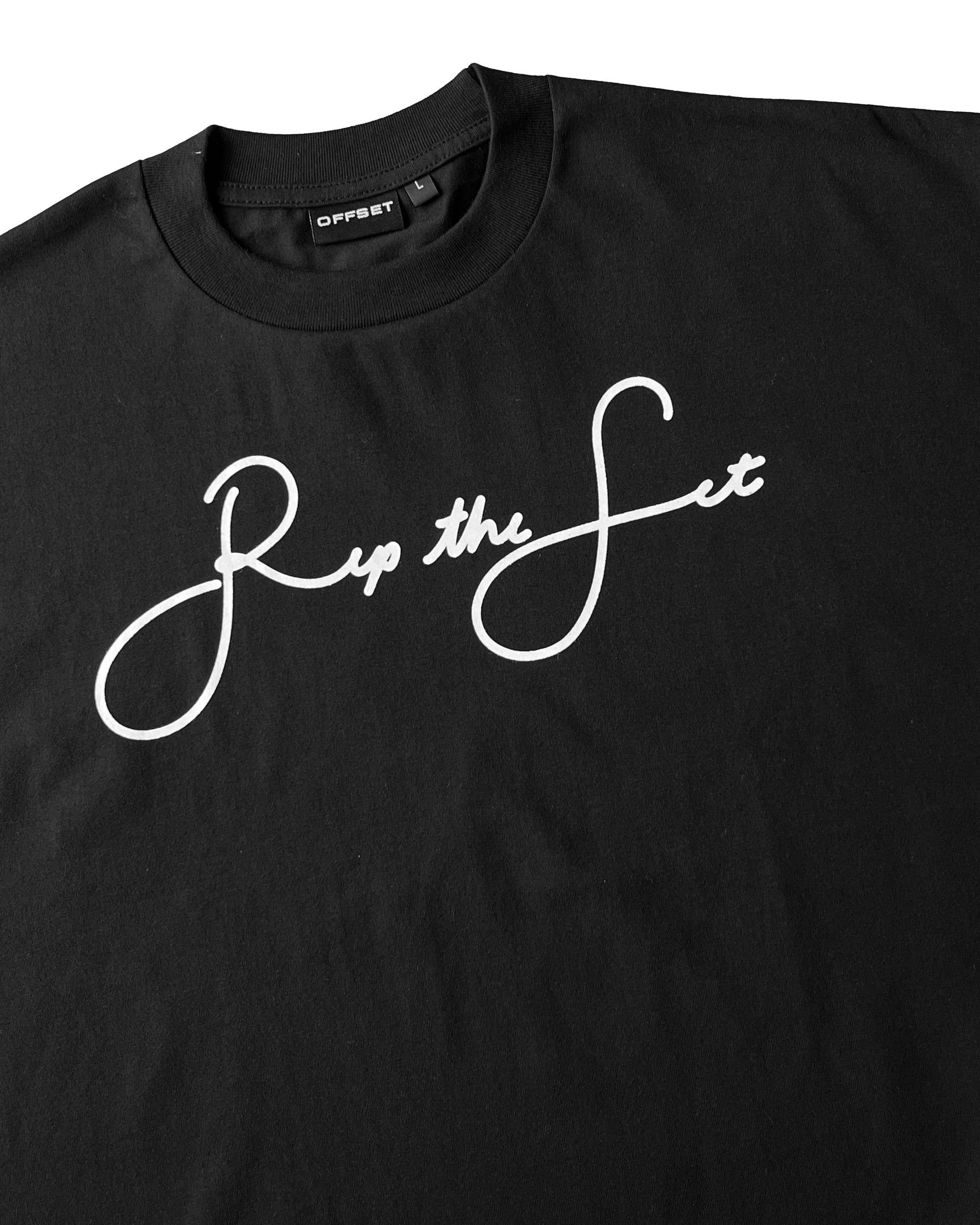 Comb Script Tee (Black)