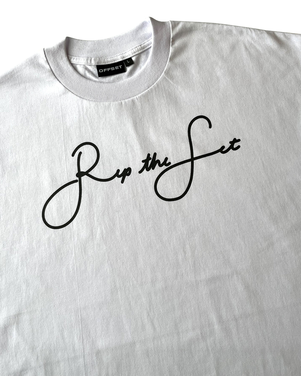 Comb Script Tee (White)