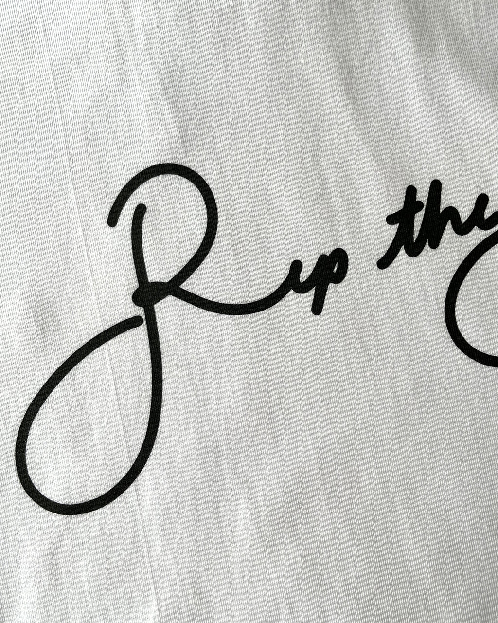 Comb Script Tee (White)