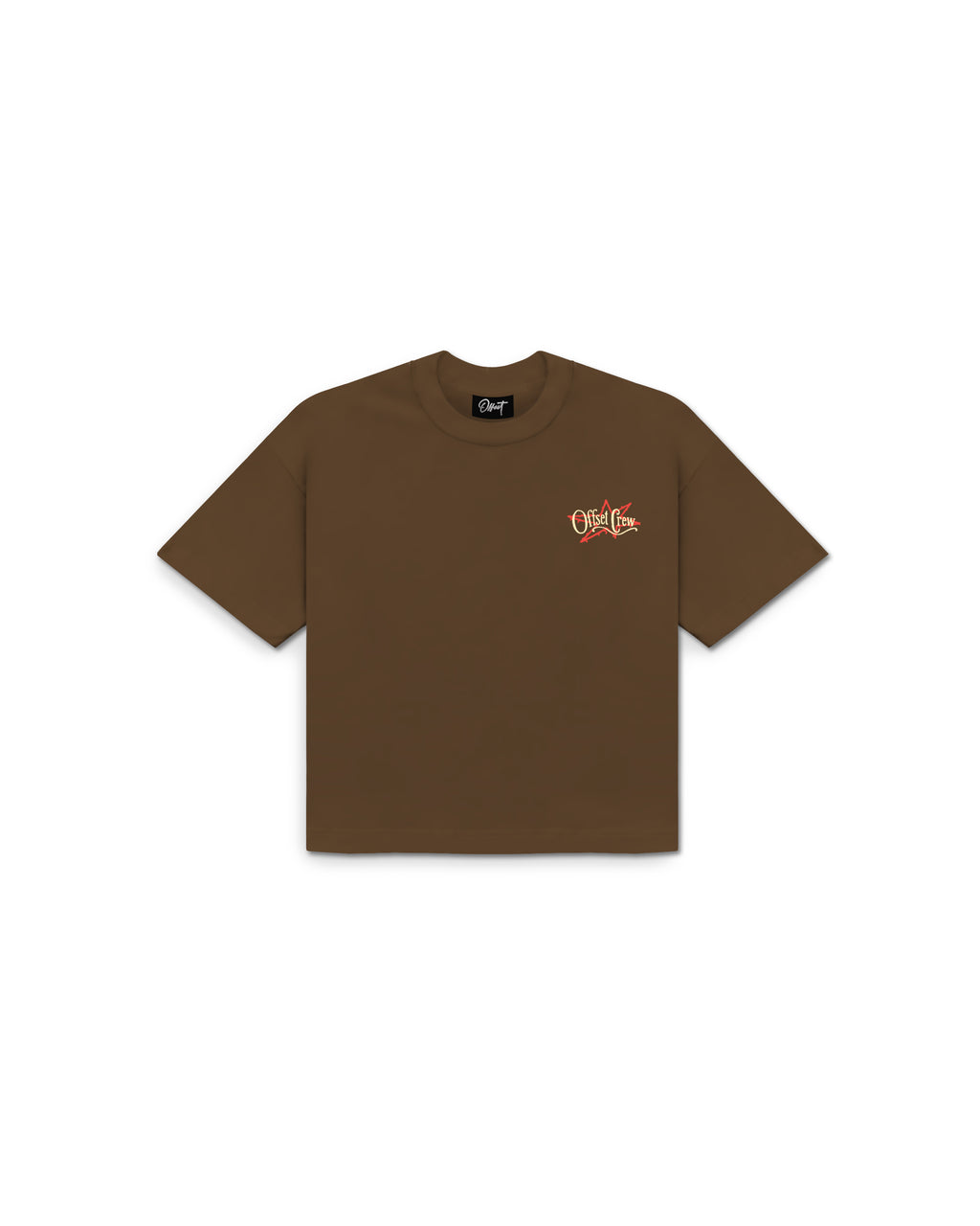 Crew Cropped Tee (Soft Brown)