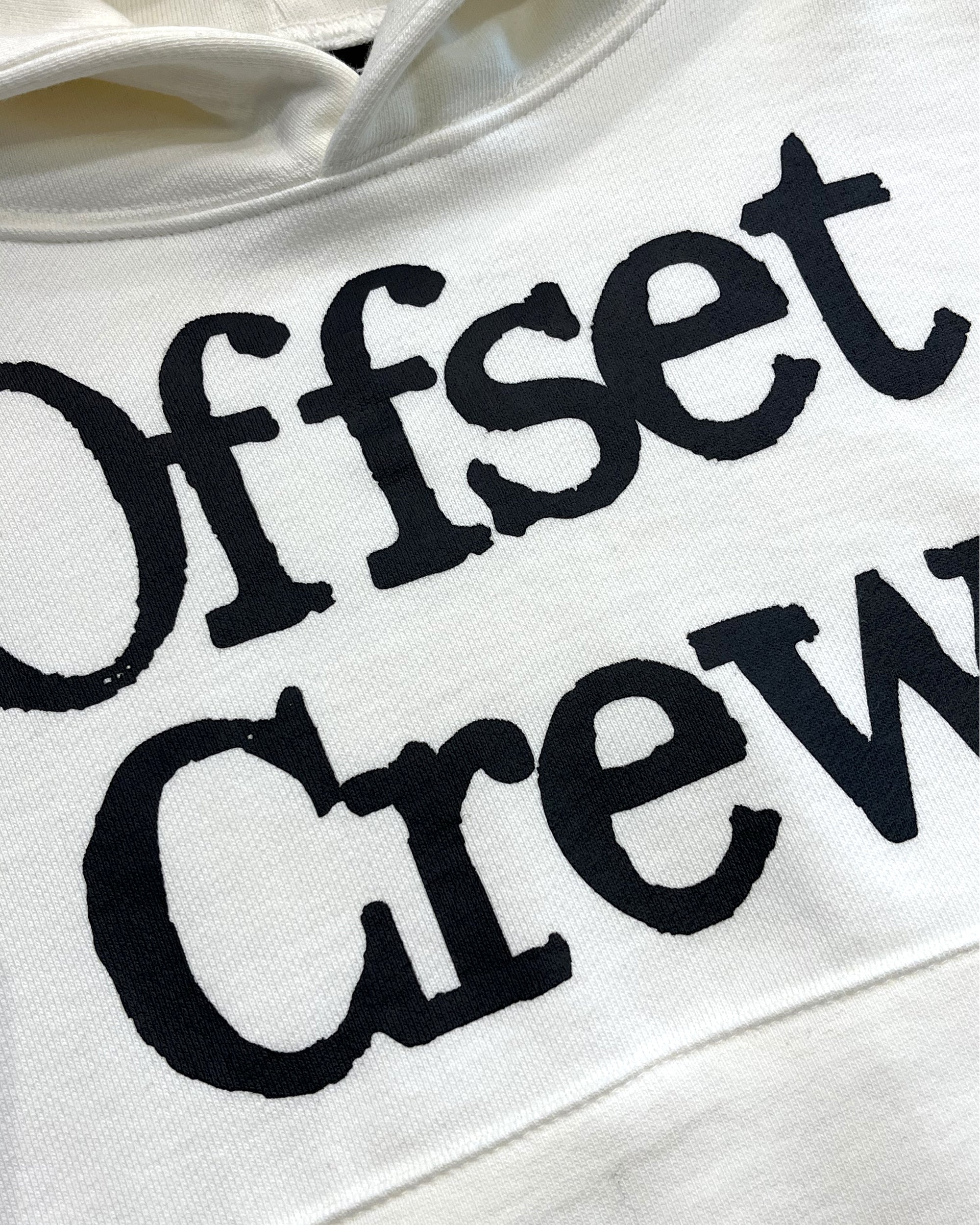 Crew Cropped Hoodie (Off White)