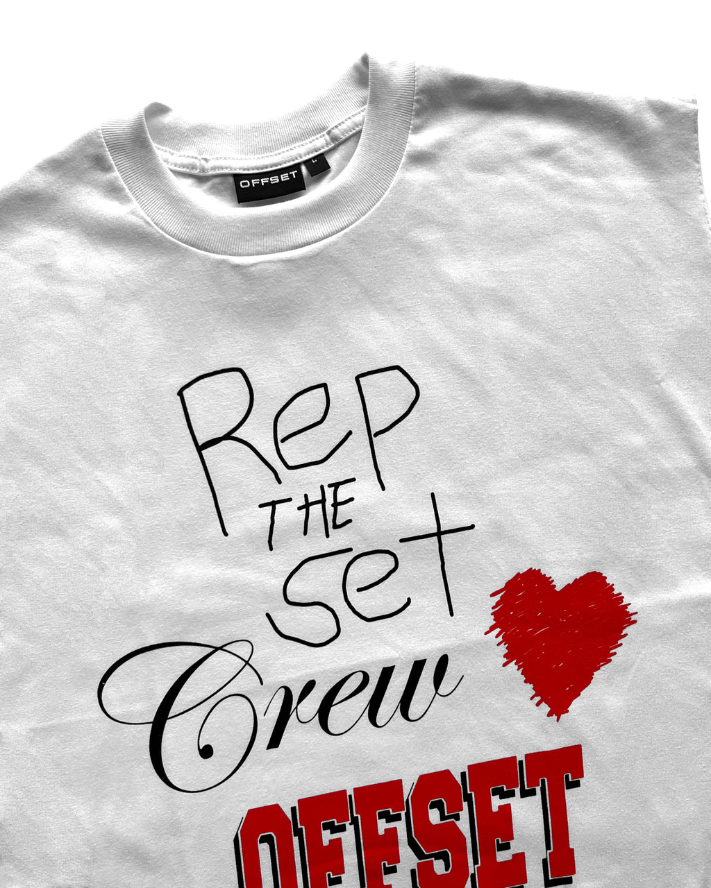 Crew Love Cut Sleeve Top (White)