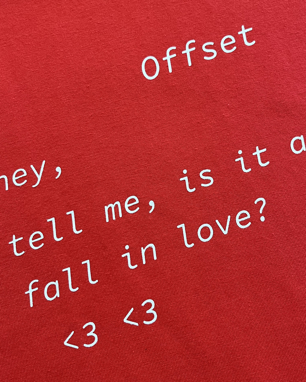 Text Message Cropped Tee (Red)