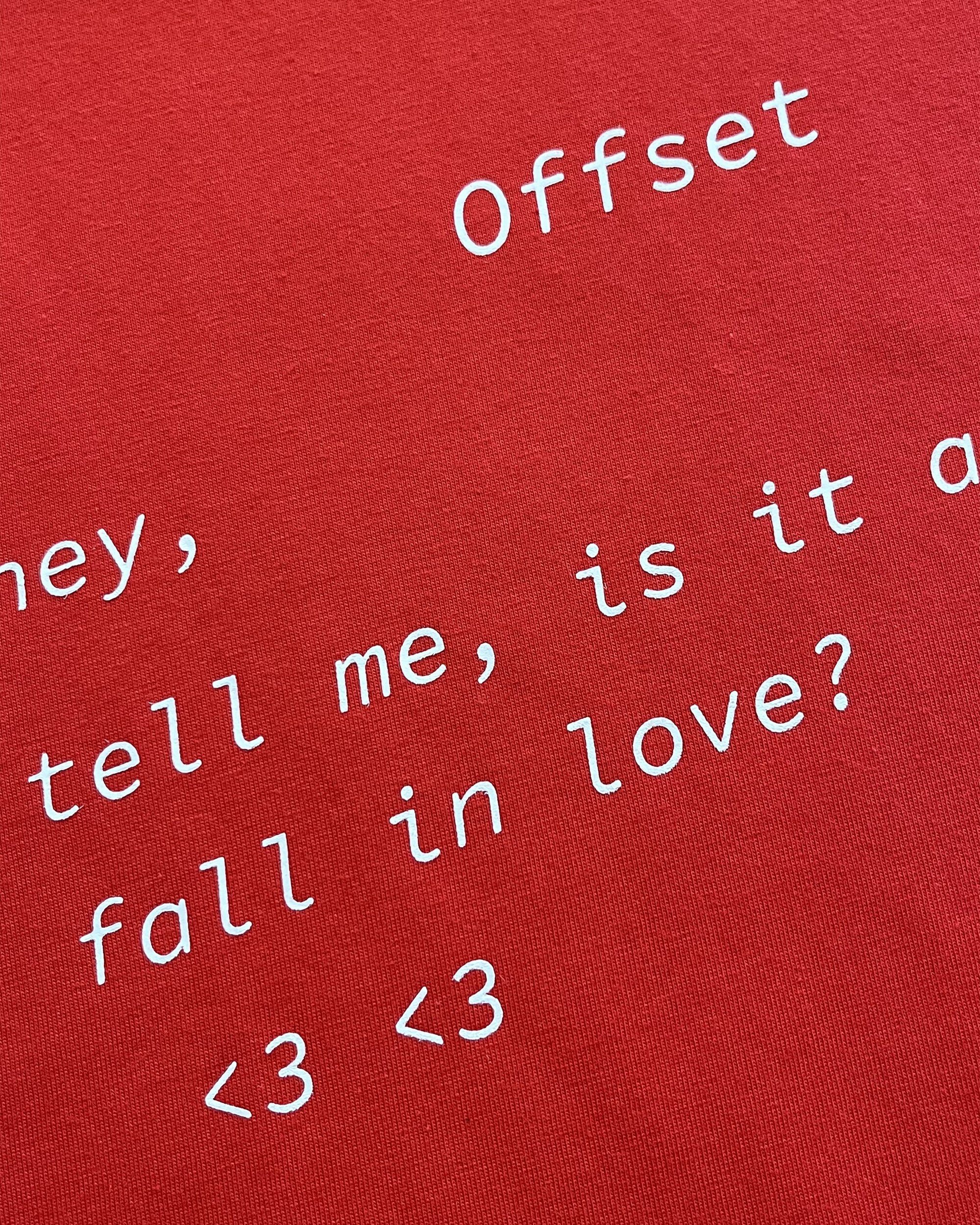 Text Message Cropped Tee (Red)