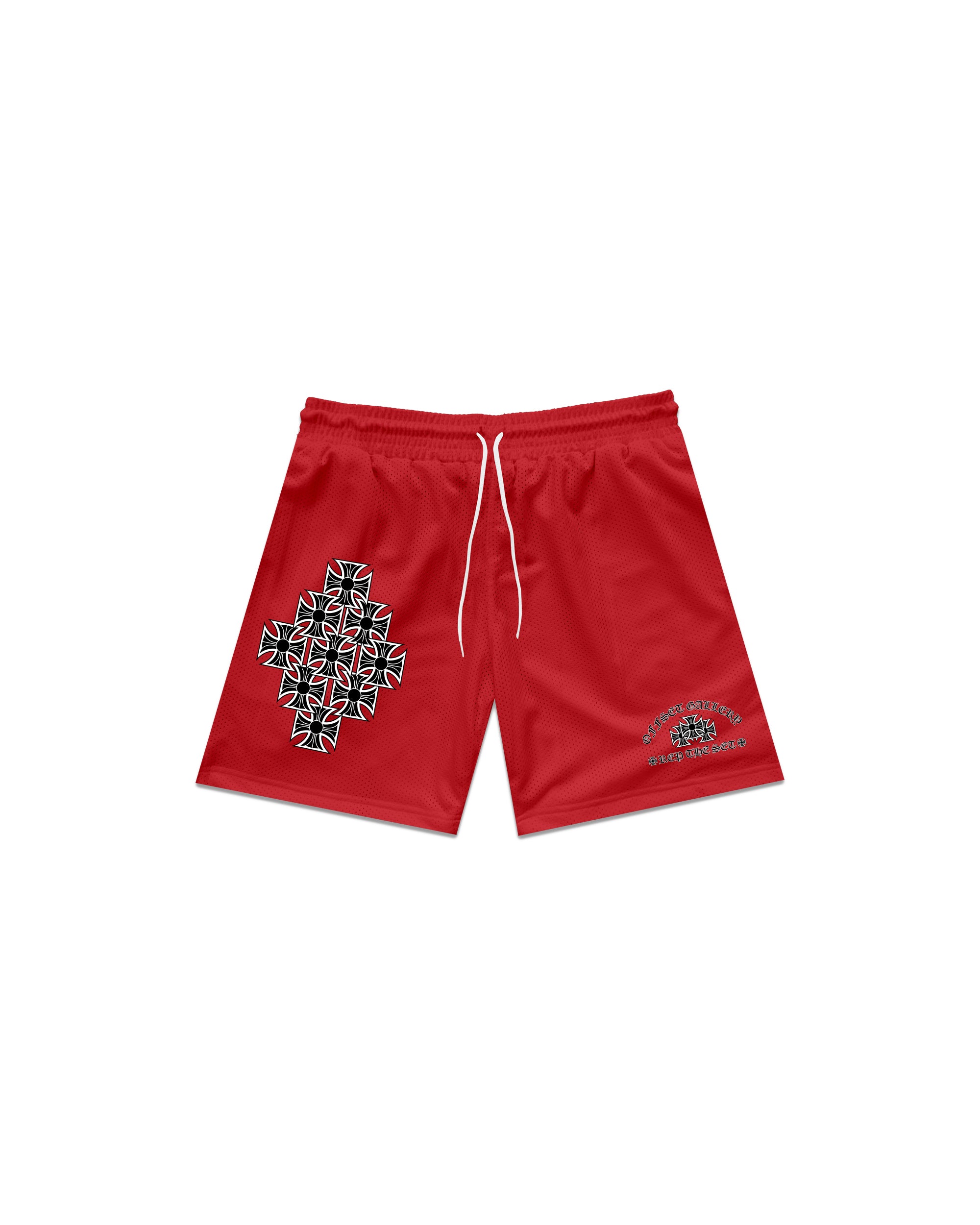 Chrome Mesh Shorts (Red)