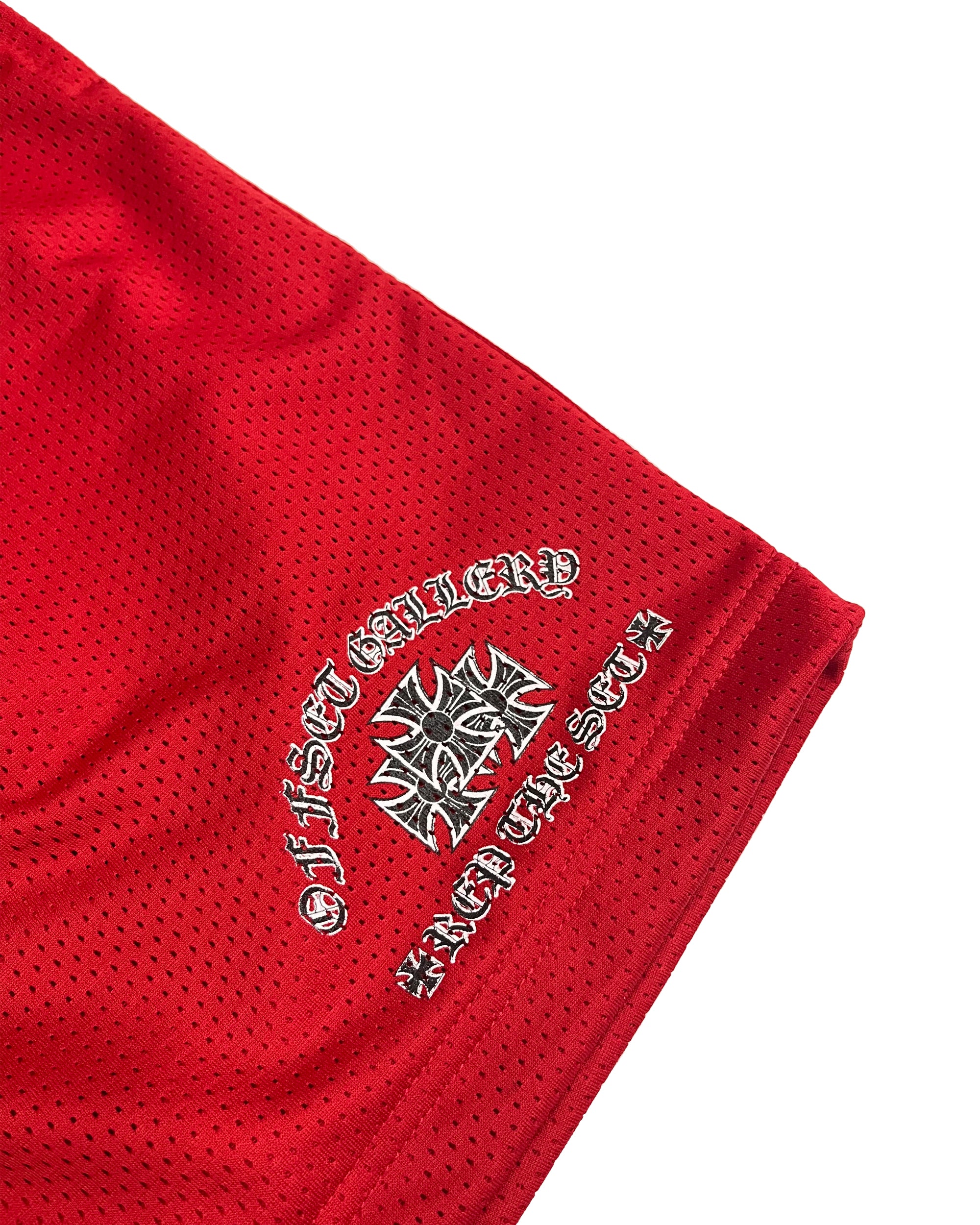 Chrome Mesh Shorts (Red)