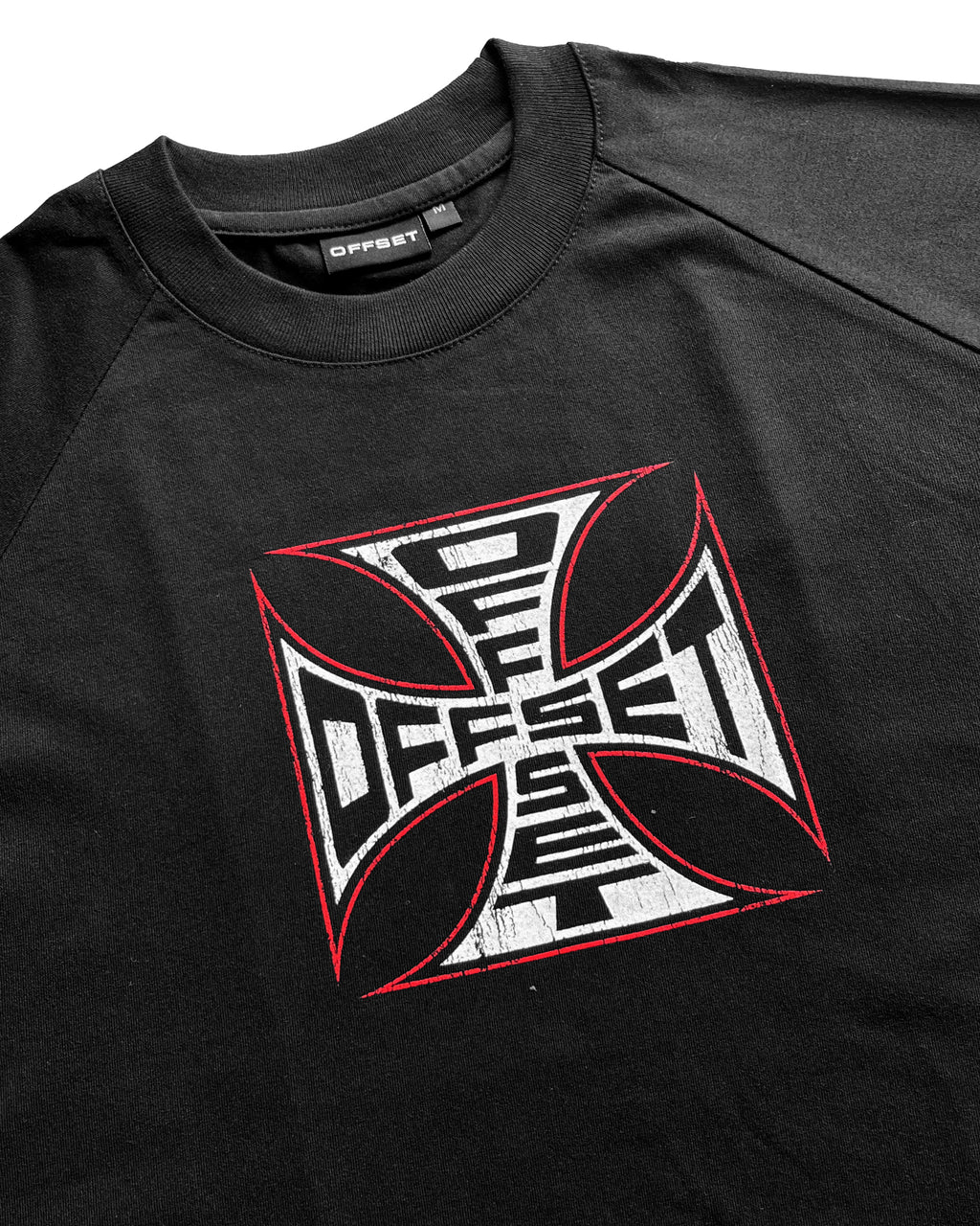Cross Raglan Longsleeves (Black)