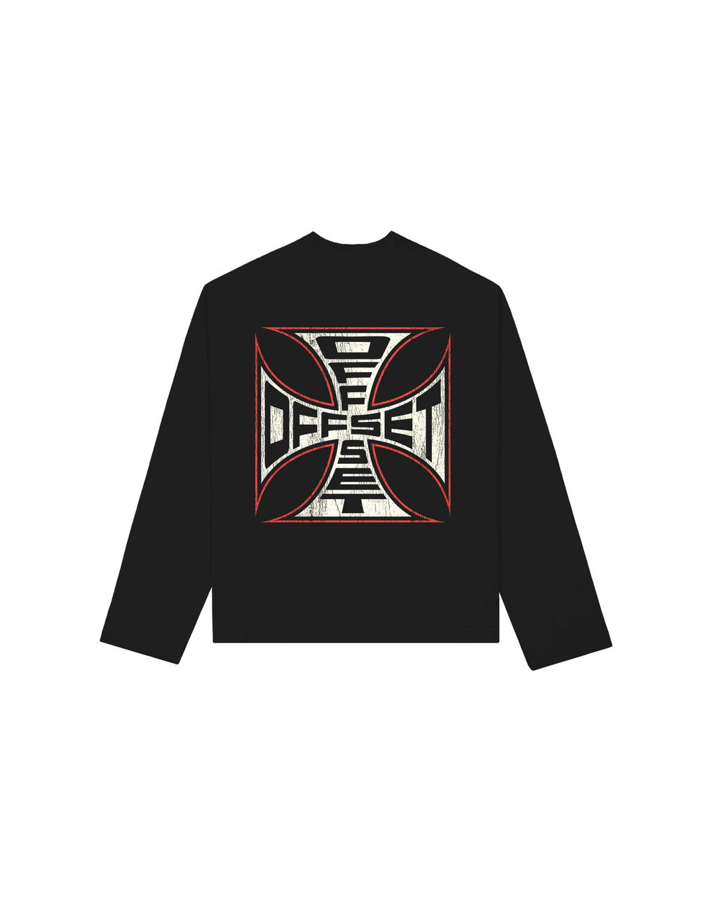 Cross Raglan Longsleeves (Black)